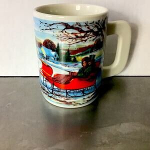 Vintage Houston Foods 1992 Oversize Christmas Mug Coffee Hot Cocoa Cup